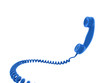 Retro telephone receiver. 3D generated image