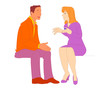 vector cartoon conversation 01