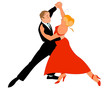 vector cartoon Tango couple