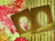 retro background with frames