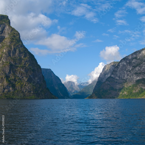 Photo: Naeroyfjord in Norway, UNESCO World Heritage Site since 2005 Naeroyfjord in Norway, UNESCO World Heritage Site since 2005