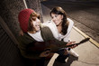 Musician and Pretty Girlfriend Downtown Musician and Pretty Girlfriend Downtown
