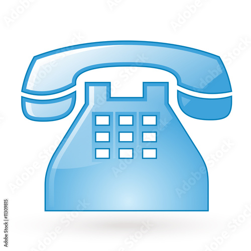 Illustration: Blue Telephone Icon Blue Telephone Icon