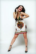 girl screaming on white background girl screaming on white background