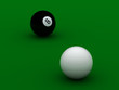 black and white pool balls