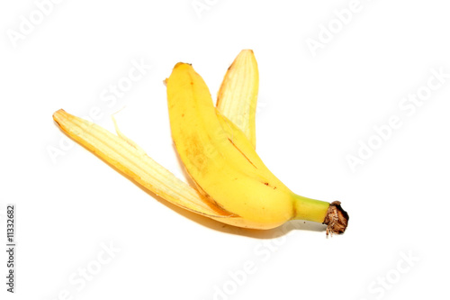 Photo: Empty yellow banana peel Empty yellow banana peel