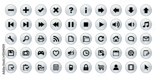 Web Buttons (silver)