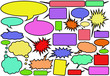 Dialogue Rainbow Multi Balloon Set - Isolated On White
