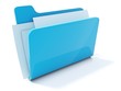 Full blue folder icon isolated on white Full blue folder icon isolated on white