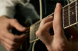 Musician playing guitar