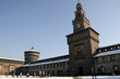 Milan castle under snow