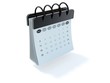 Black calendar icon isolated on white Black calendar icon isolated on white