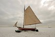 Ice sailing on the Gouwzee in the Netherlands