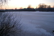 marais des hortillonages d'Amiens pris dans la glace