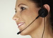Foto: Frau mit Headset Frau mit Headset