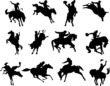 illustration of rodeo cowboys