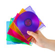Hand with computer disks Hand with computer disks
