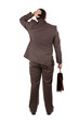 businessman standing with his backs facing the camera