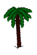 Pardise Island - Palm Tree Cartoon - Isolated On White