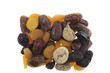 dried fruits collection, isolated on a white background.