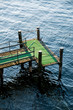 Molo d'attracco al lago vista dall'alto