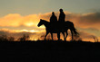 Reiter im Sonnenuntergang Reiter im Sonnenuntergang