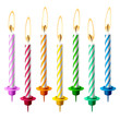 Vector birthday candles