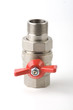 Stopcock water ball valve on white background