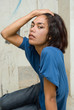 Asian long haired teenager portrait Asian long haired teenager portrait