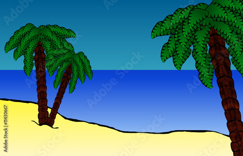 Island Paradise Cartoon