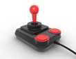 Retro joystick on white. Digitally generated image. Retro joystick on white. Digitally generated image.