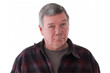 Portrait of sad senior man, isolated on white. Portrait of sad senior man, isolated on white.