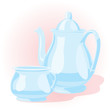 Teapot and cup