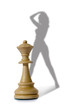 Chess composition with lady Chess composition with lady