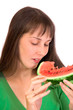 Girl with wate-rmelon