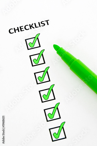 Photo: Green checklist Green checklist