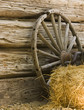 Wagon Wheel and Hay Bale Wagon Wheel and Hay Bale