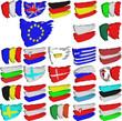 European Union brush flags