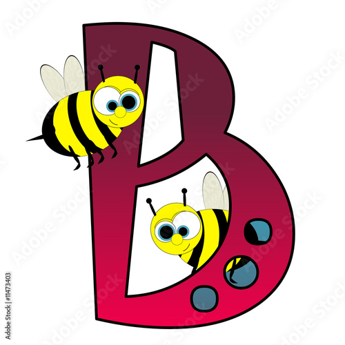 letter b. Alphabet - Letter B - With