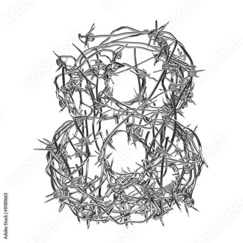 barbed wire font. Barbed wire font 8