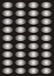 Egg shapes on black background