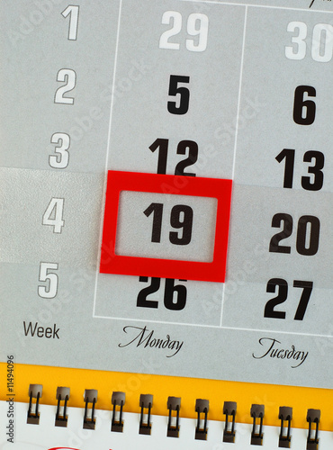 Photo: Martin Luther King Jr. Day in a calendar 2009 Martin Luther King Jr. Day in a calendar 2009