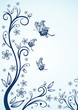 Butterfly and flowers