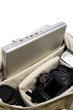 camera, lens, flash