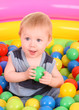 Birthday of fun boy in balls. Birthday of fun boy in balls.