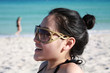 Asian girl on the beach