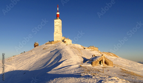 Un soir d'hiver au sommet du Mont Ventoux