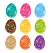 Floral vector easter eggs