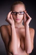 Sexy girl in stylish glasses