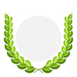 Vector green laurel wreath